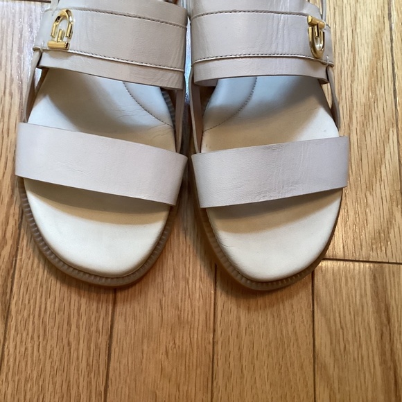 Cole Haan Leather White Sandals, flat, size 7 - Picture 4 of 11